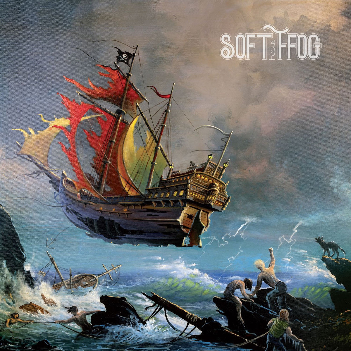 Soft Ffog – Focus (BLUE/WHITE SWIRL VINYL) vinyl record cover