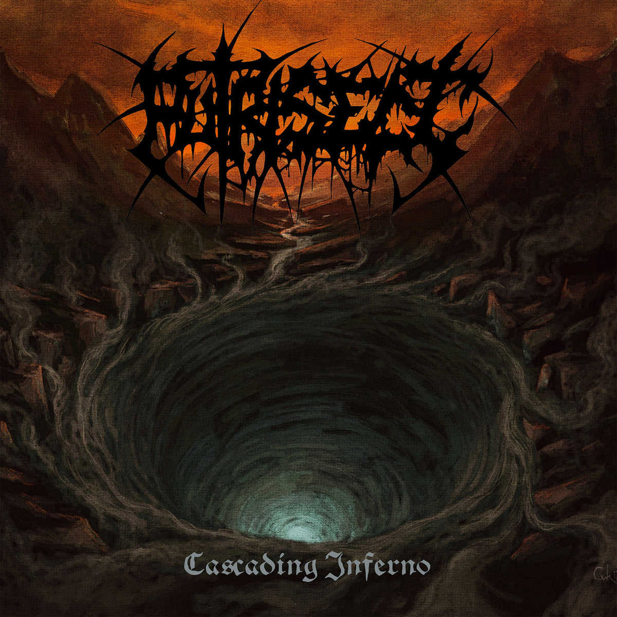 Putrisect – Cascading Inferno vinyl record cover
