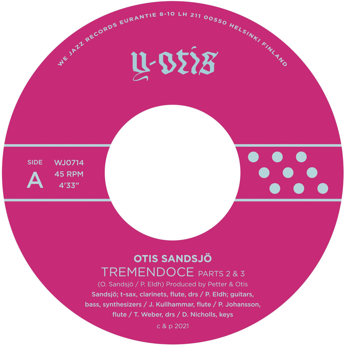 Otis Sandsjö – Tremendoce, Pt. 2 & 3 / Skerry vinyl cover