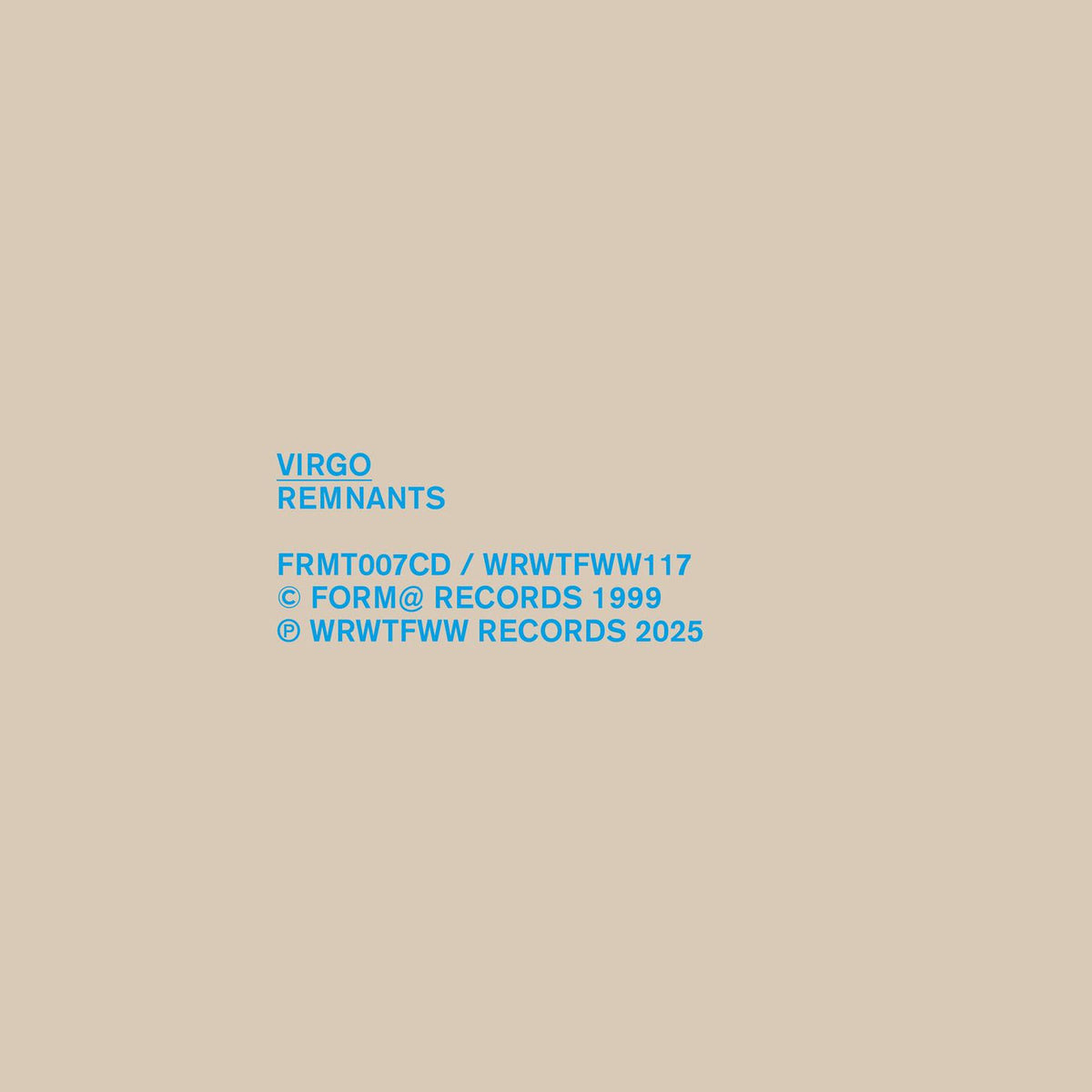 Virgo – Remnants vinyl record cover