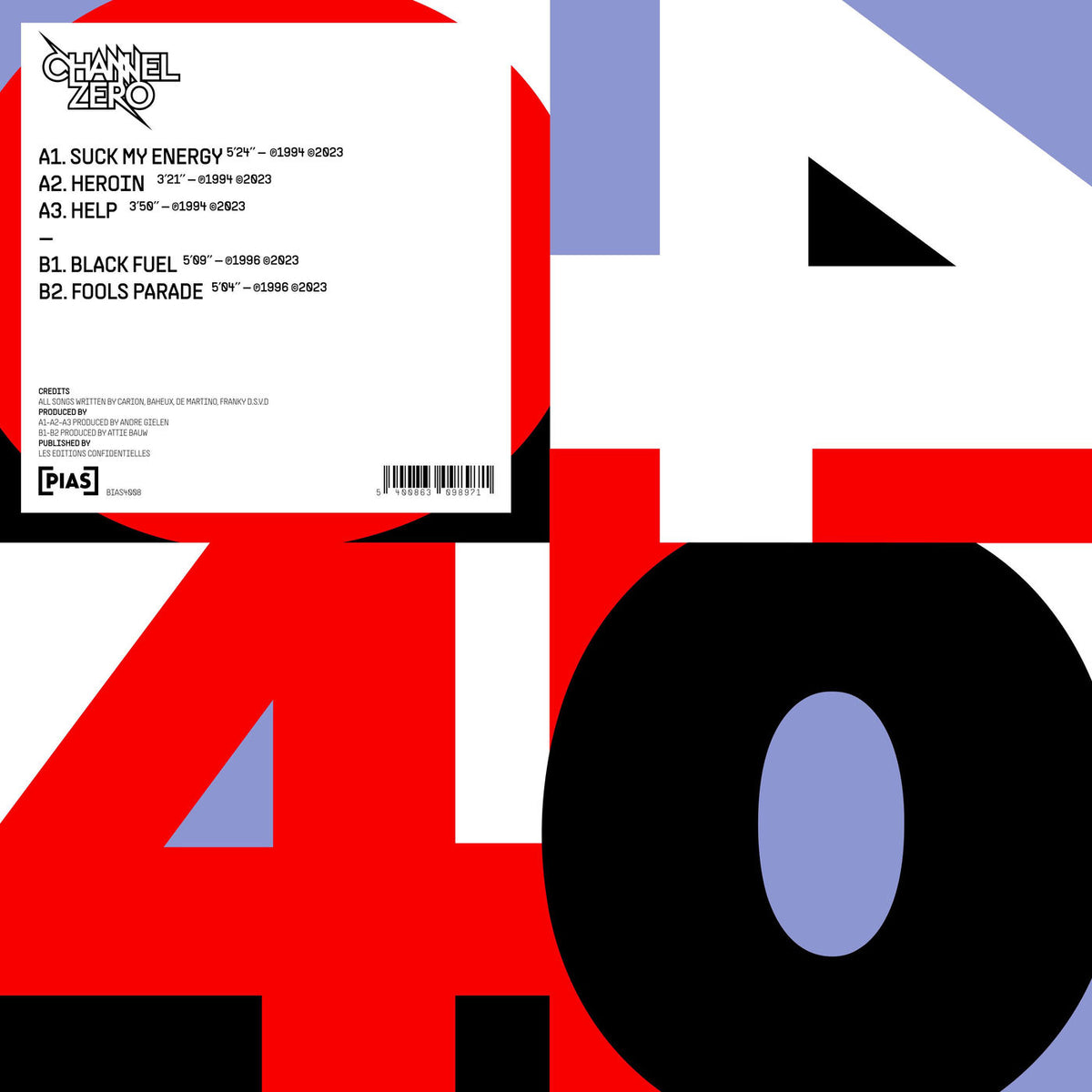 Channel Zero – [PIAS] 40 vinyl cover
