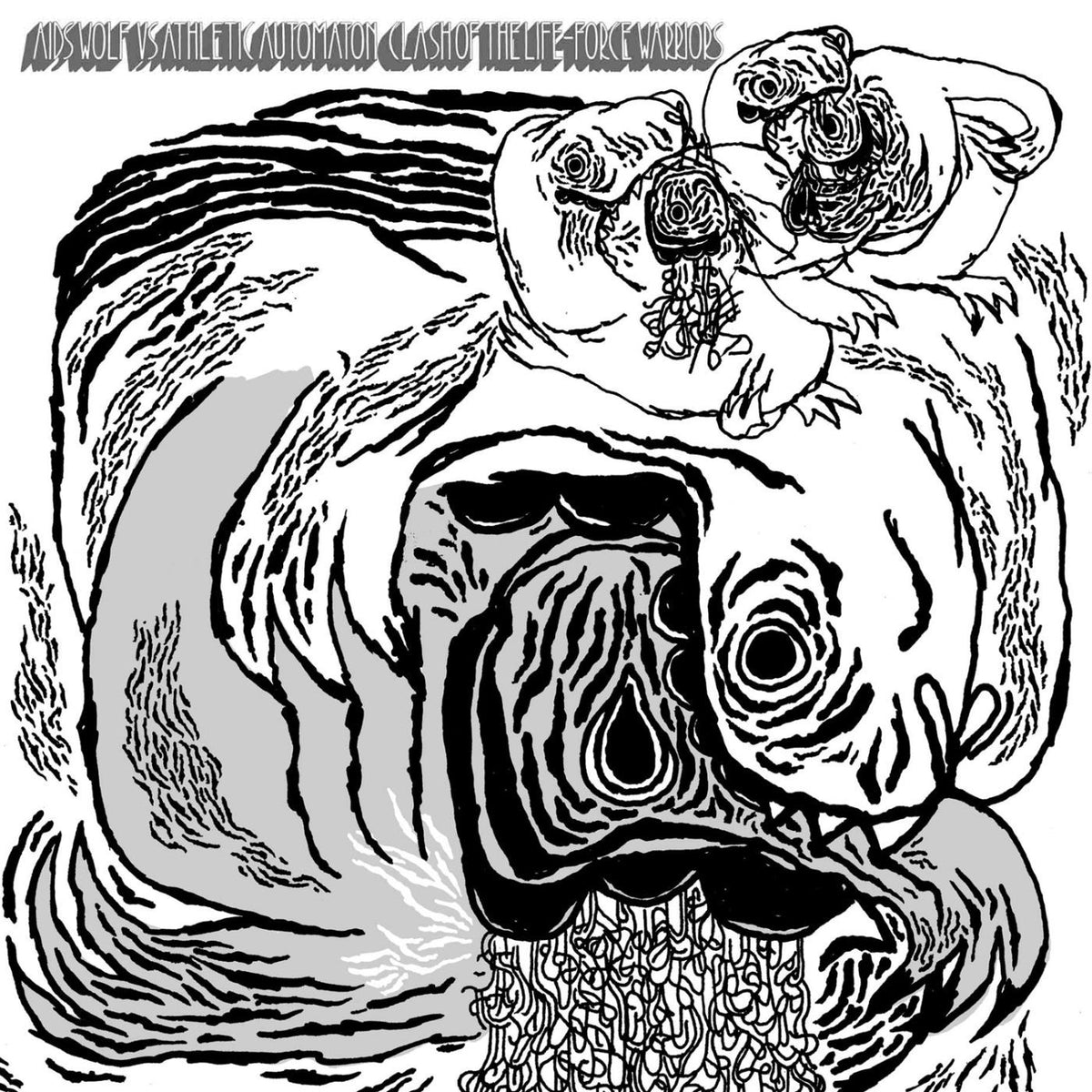 Aids Wolf vs. Athletic Automaton – Clash of the Life-Force Warriors vinyl cover