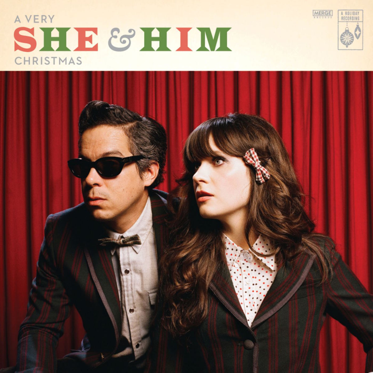 She & Him – A Very She & Him Christmas vinyl record cover