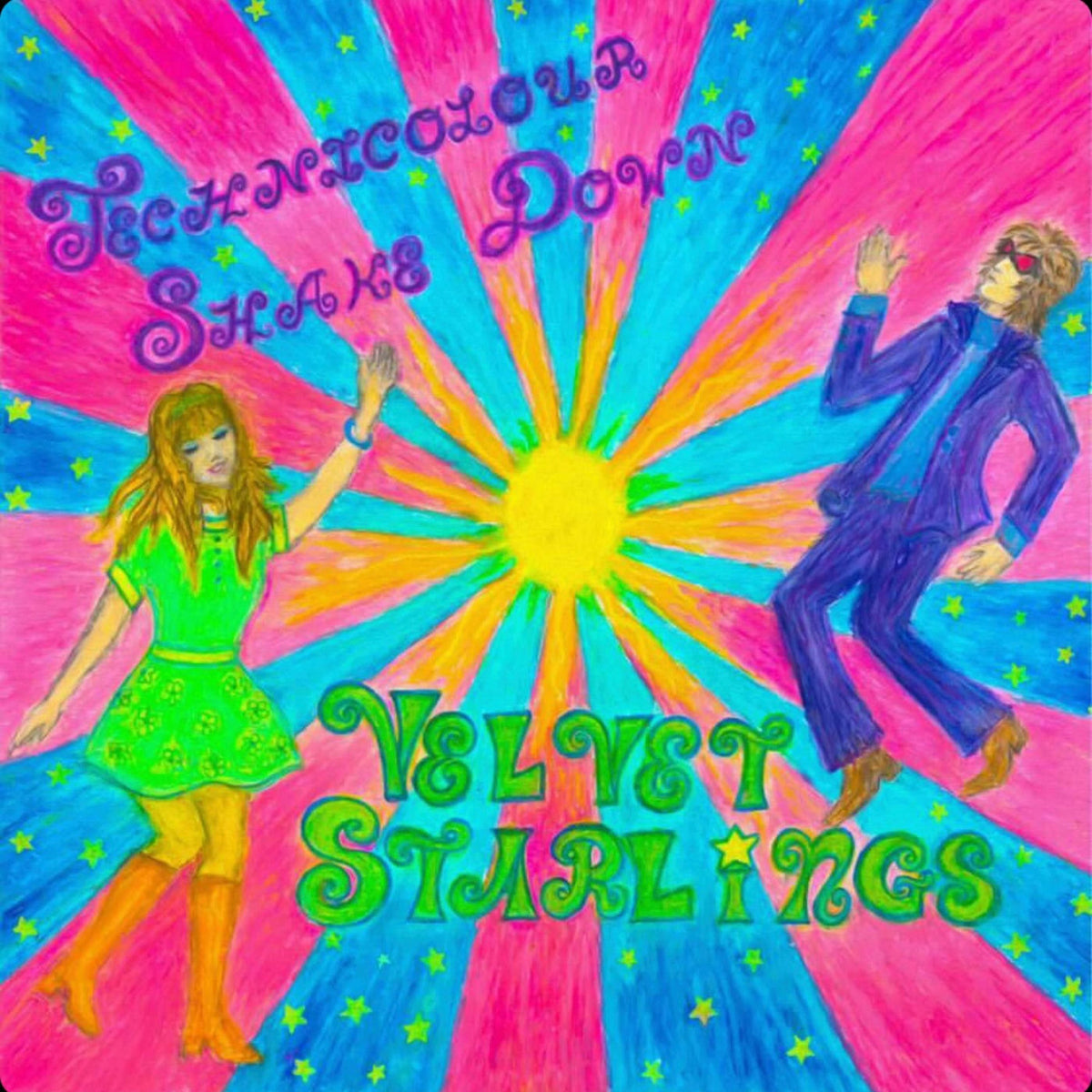Velvet Starlings – Technicolour Shakedown vinyl record cover