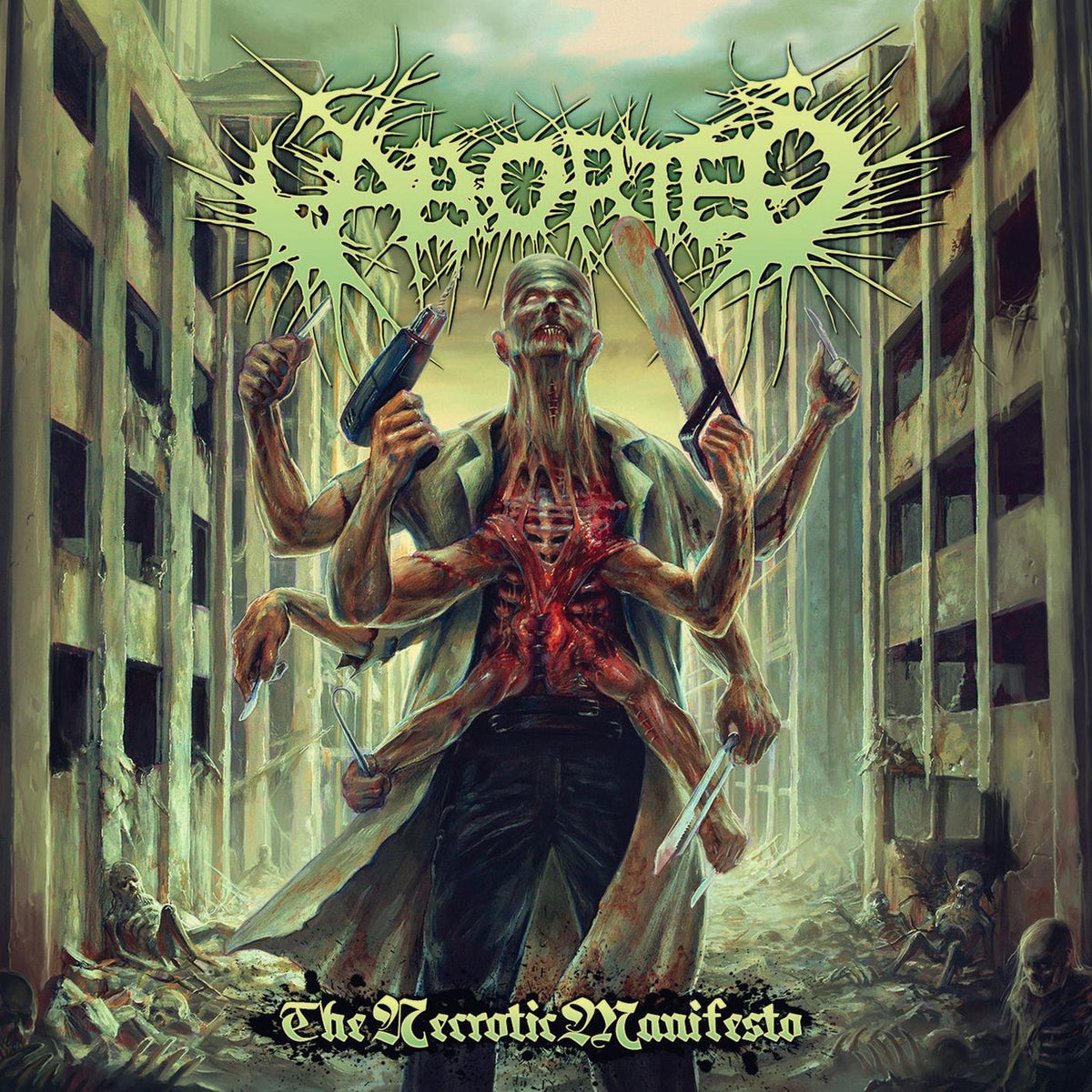 Aborted – The Necrotic Manifesto vinyl record cover