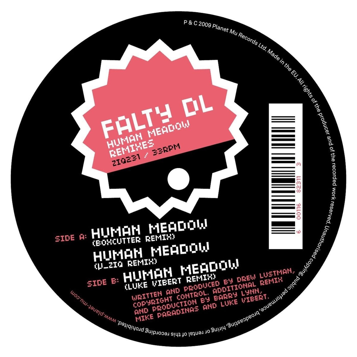 FaltyDL – Human Meadow Remixes vinyl cover