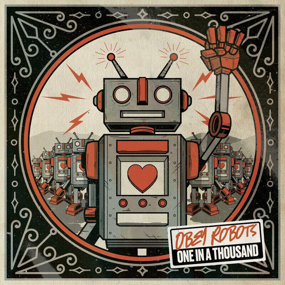 Obey Robots – One In A Thousand vinyl record cover