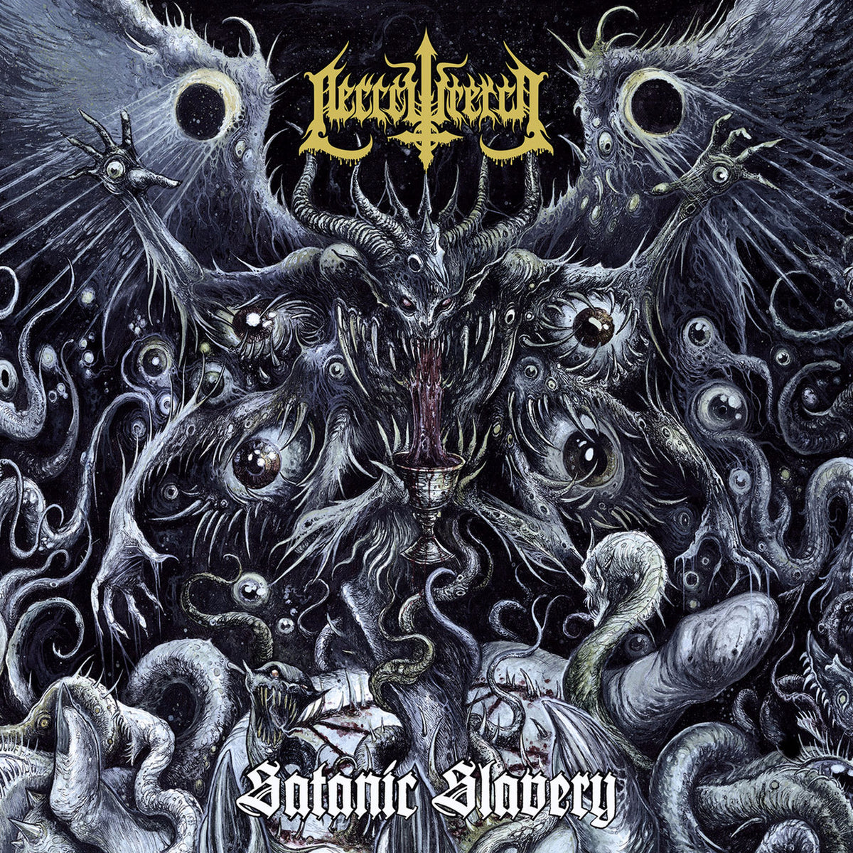 Necrowretch – Satanic Slavery vinyl record cover