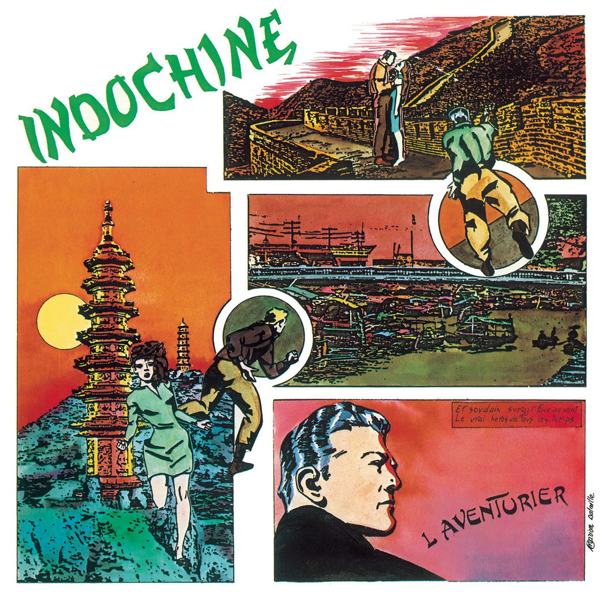 Indochine – L'Aventurier vinyl record cover