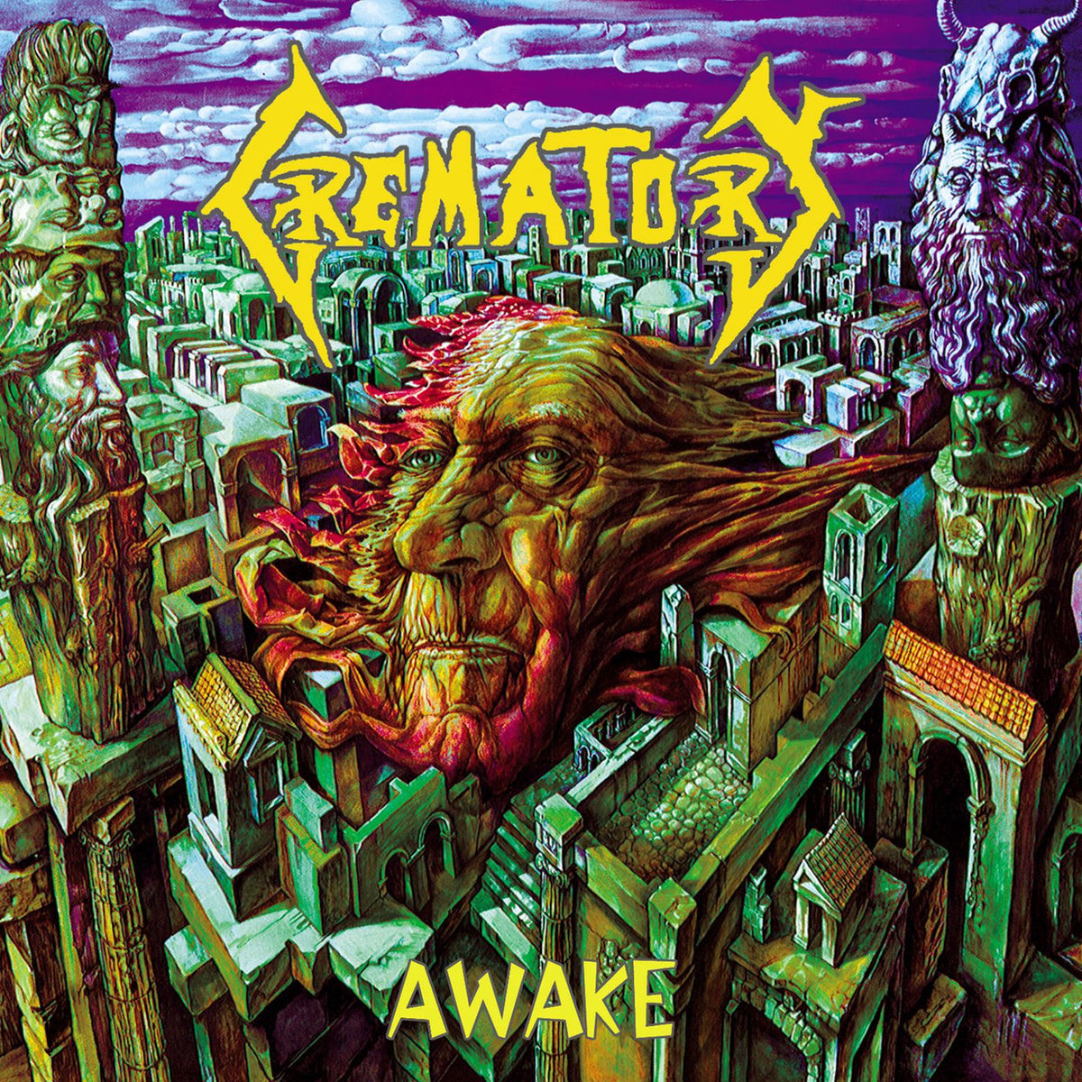 Crematory – Awake (TEMPLE YELLOW VINYL) vinyl record cover