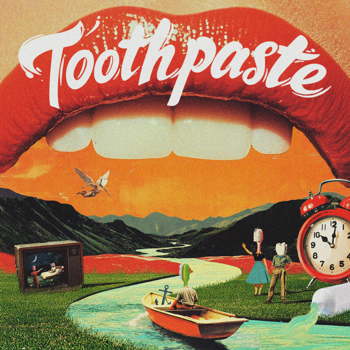 Crystal Tides – Toothpaste (Orange Vinyl) vinyl record cover