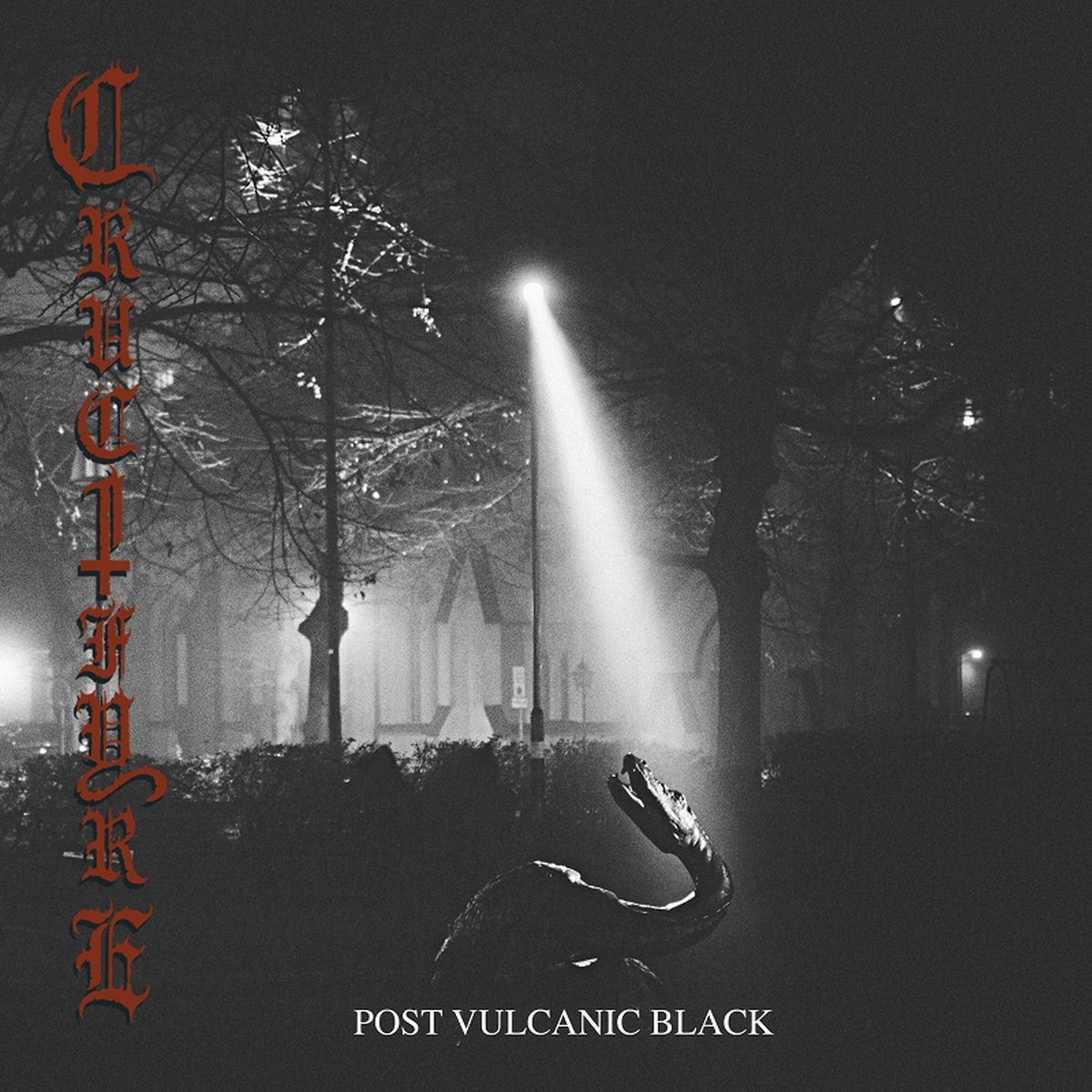 Crucifyre – Post Vulcanic Black vinyl record cover