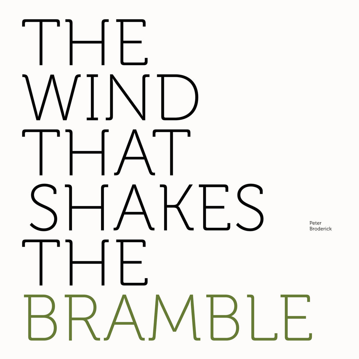Peter Broderick – The Wind That Shakes The Bramble vinyl record cover