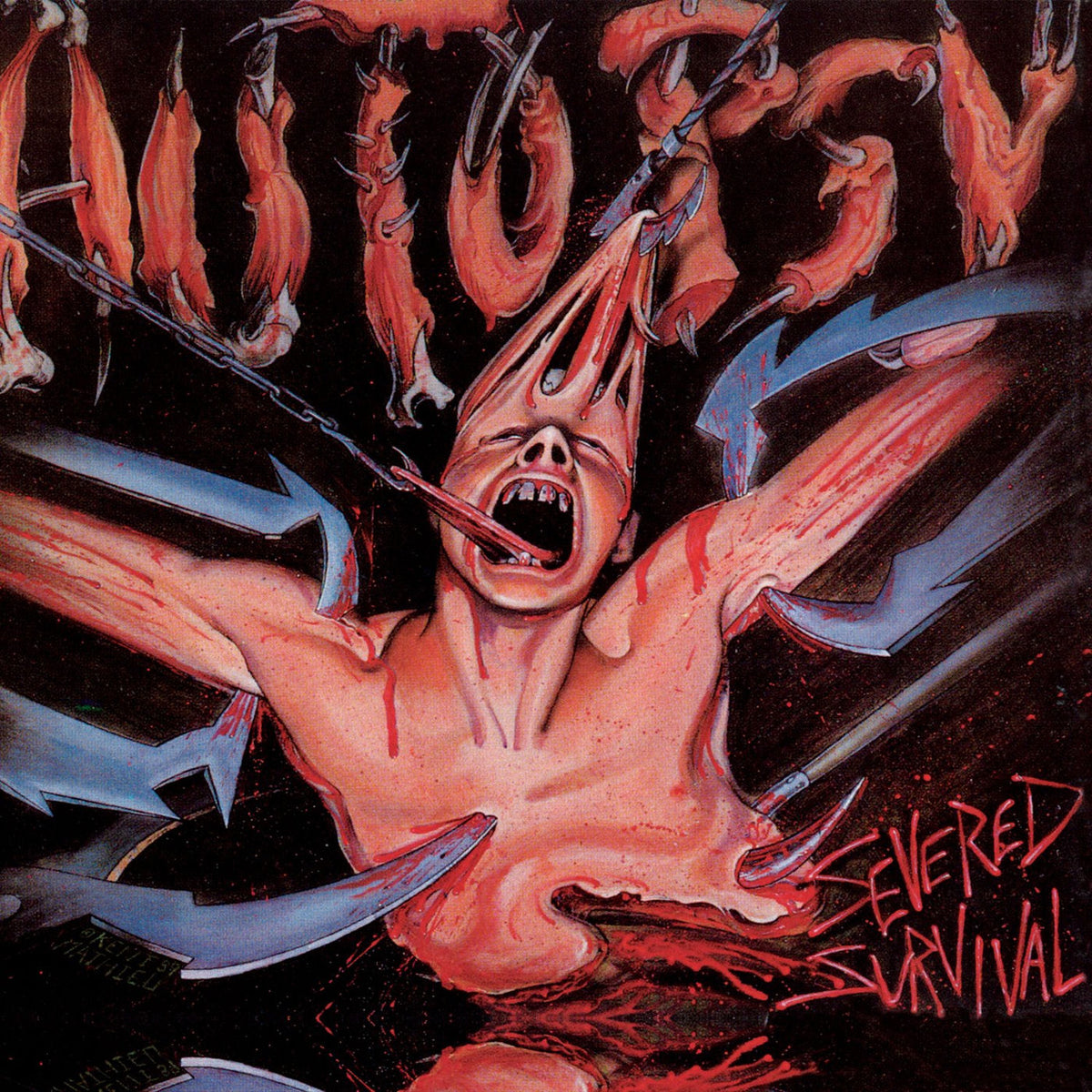 Autopsy – Severed Survival (Clear Vinyl) (Phd Exclusive) (Coloured Vinyl) vinyl record cover