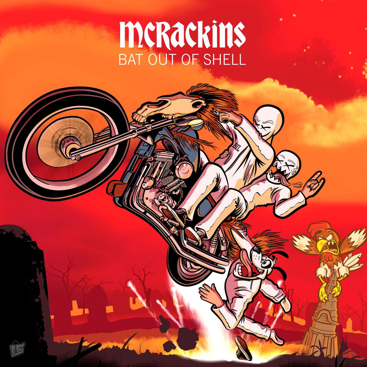 Mcrackins – Bat Out Of Shell (Egg Coloured Vinyl) vinyl record cover
