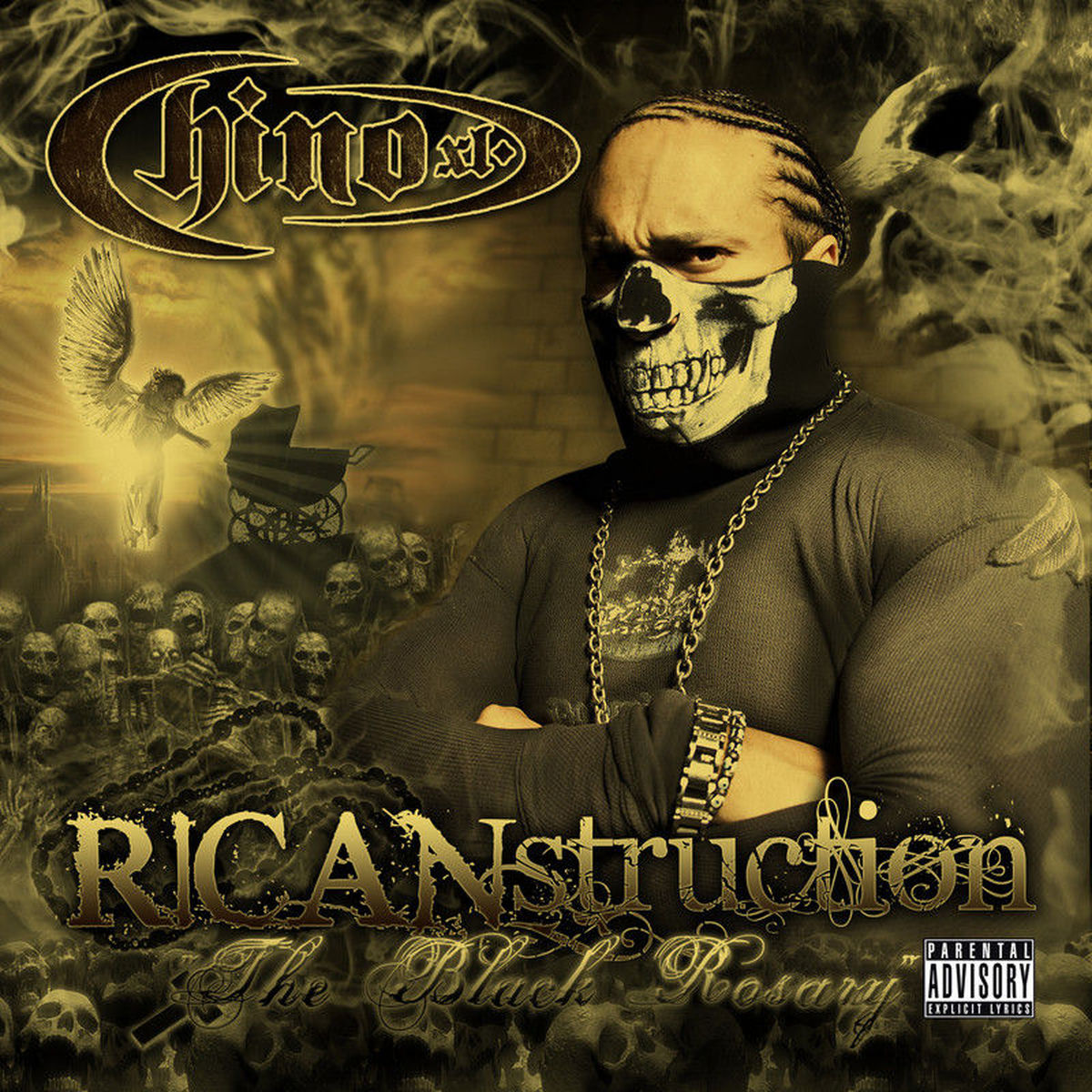 Chino Xl – Ricanstruction - Black Rosary vinyl record cover