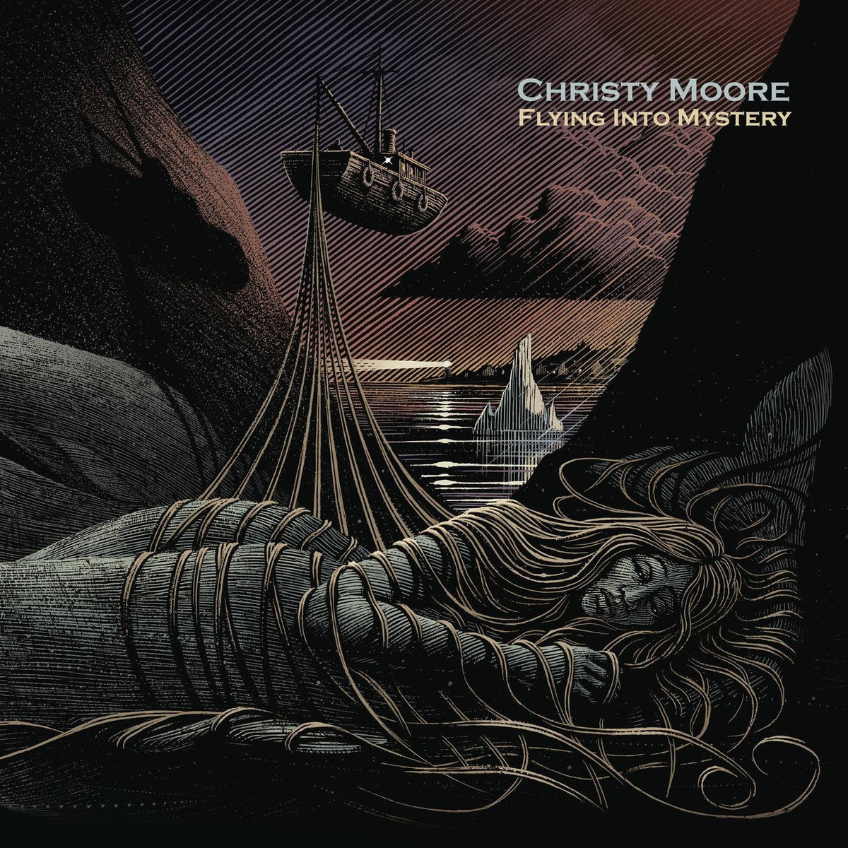 Christy Moore – Flying Into Mystery vinyl record cover