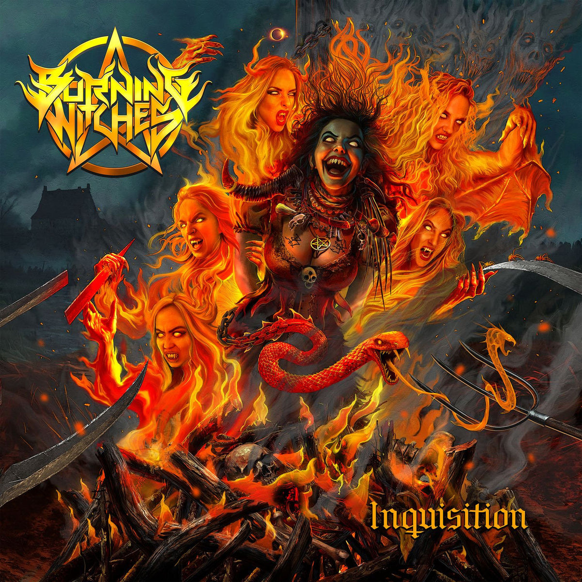 Burning Witches – Inquisition vinyl record cover