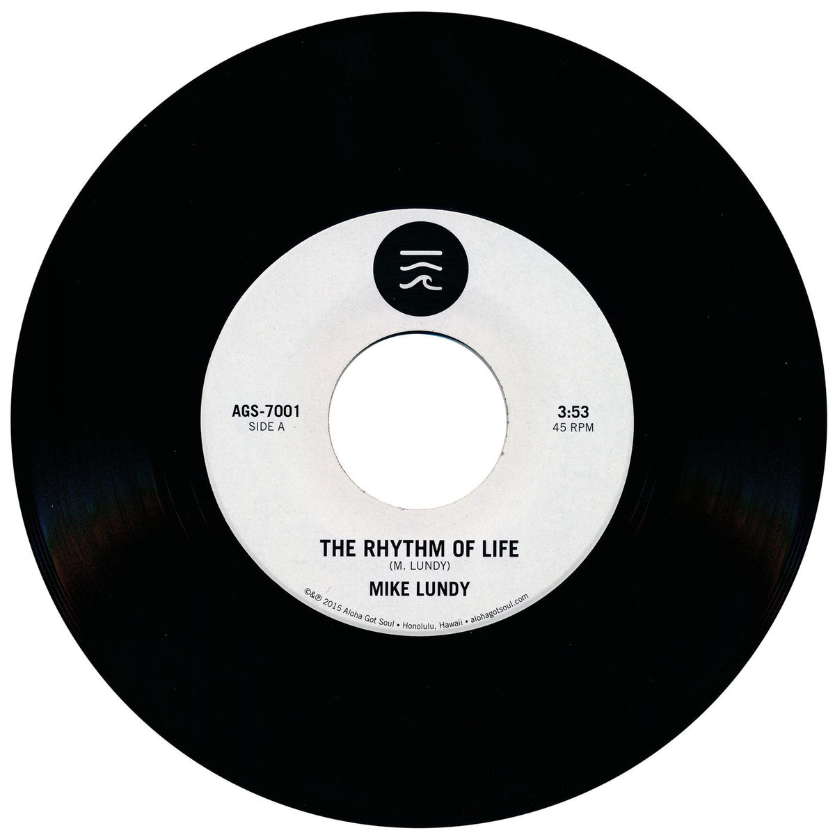 Mike Lundy – The Rhythm Of Life b​/​w Tropic Lightning vinyl cover
