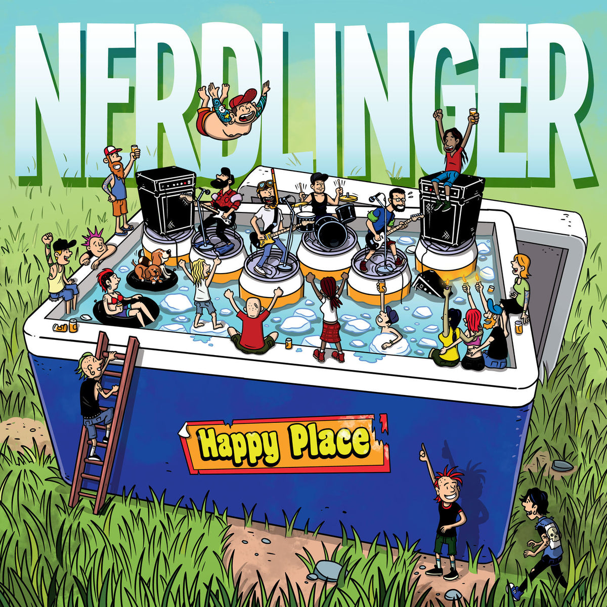 Nerdlinger – Happy Place (SPLATTER VINYL) vinyl record cover