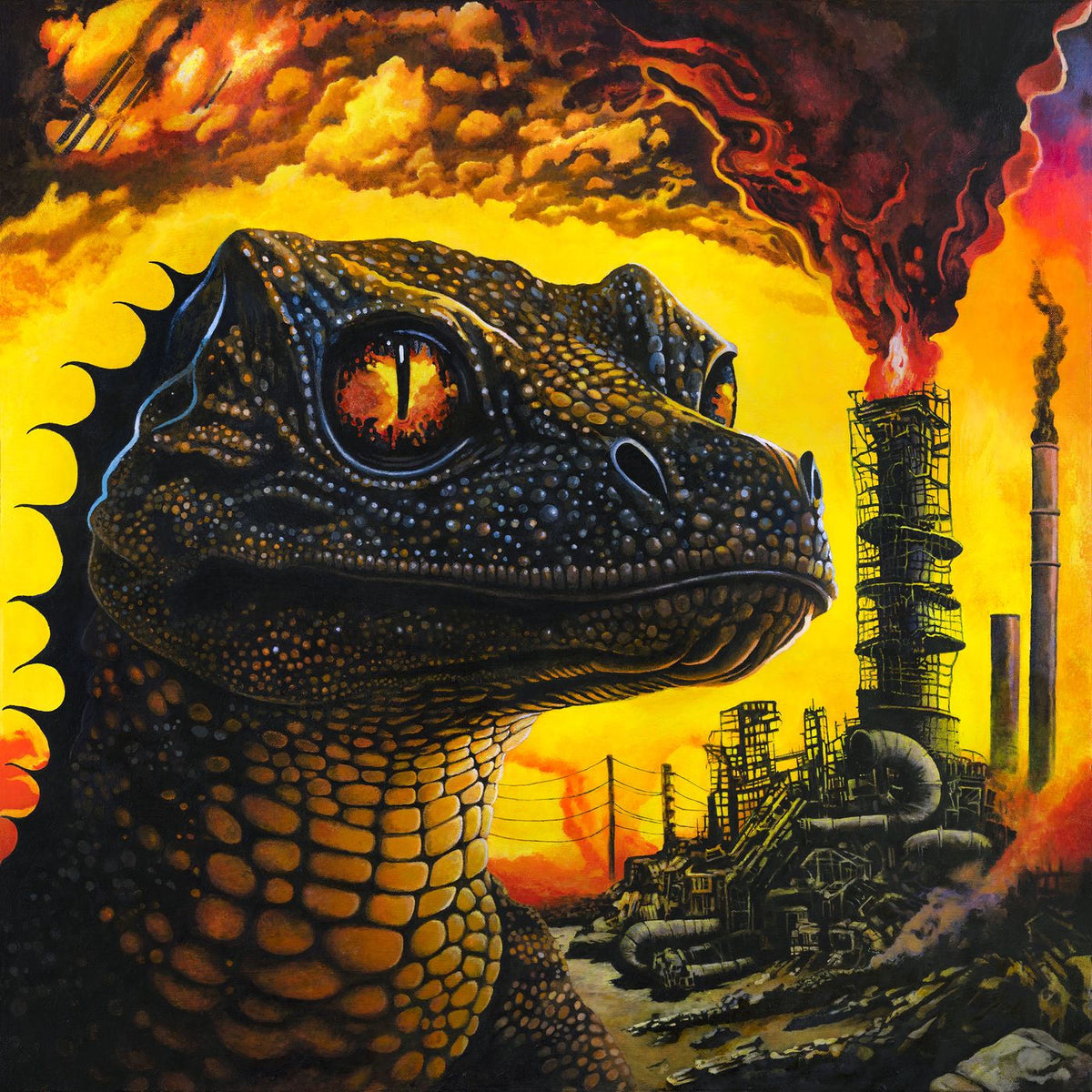King Gizzard & the Lizard Wizard – PetroDragonic Apocalypse; or, Dawn of Eternal Night: An Annihilation of Planet Earth and the Beginning of Merciless Damnation (Lucky Rainbow Edition) vinyl record cover
