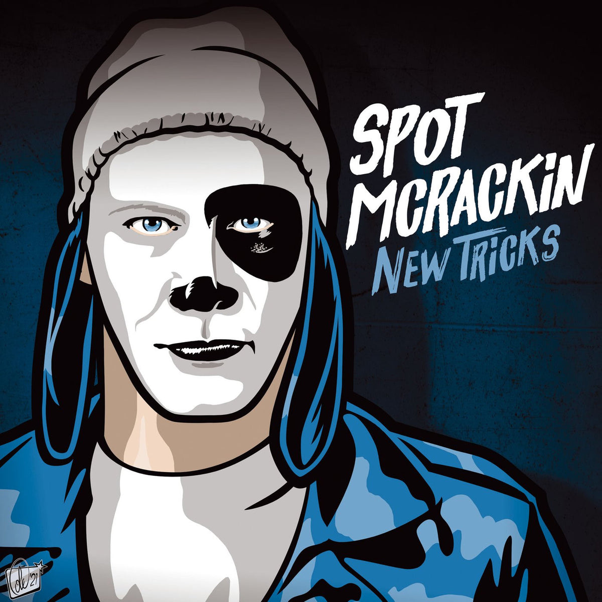 Spot Mcrackin – New Tricks (Blue Vinyl) vinyl record cover