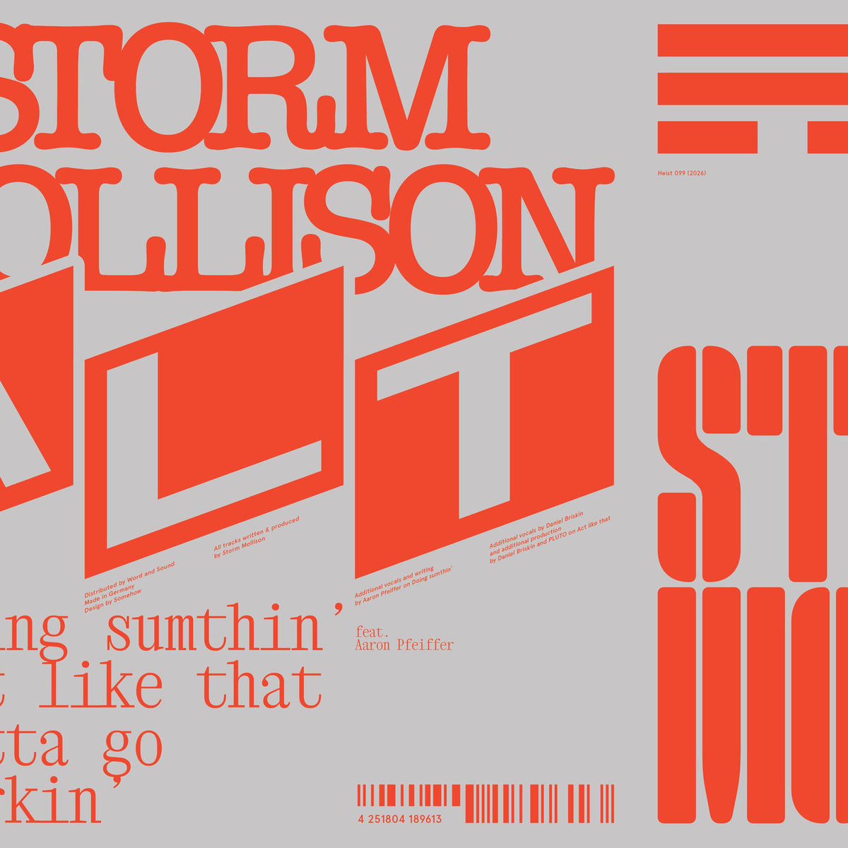 Storm Mollison – A.L.T. vinyl cover