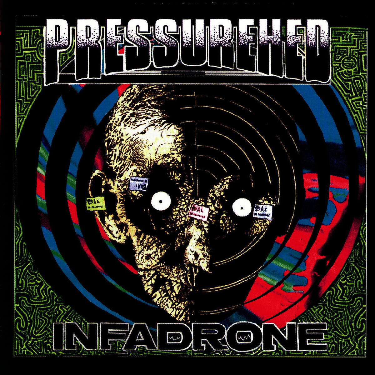 Pressurehed – Infadrone - Green vinyl record cover