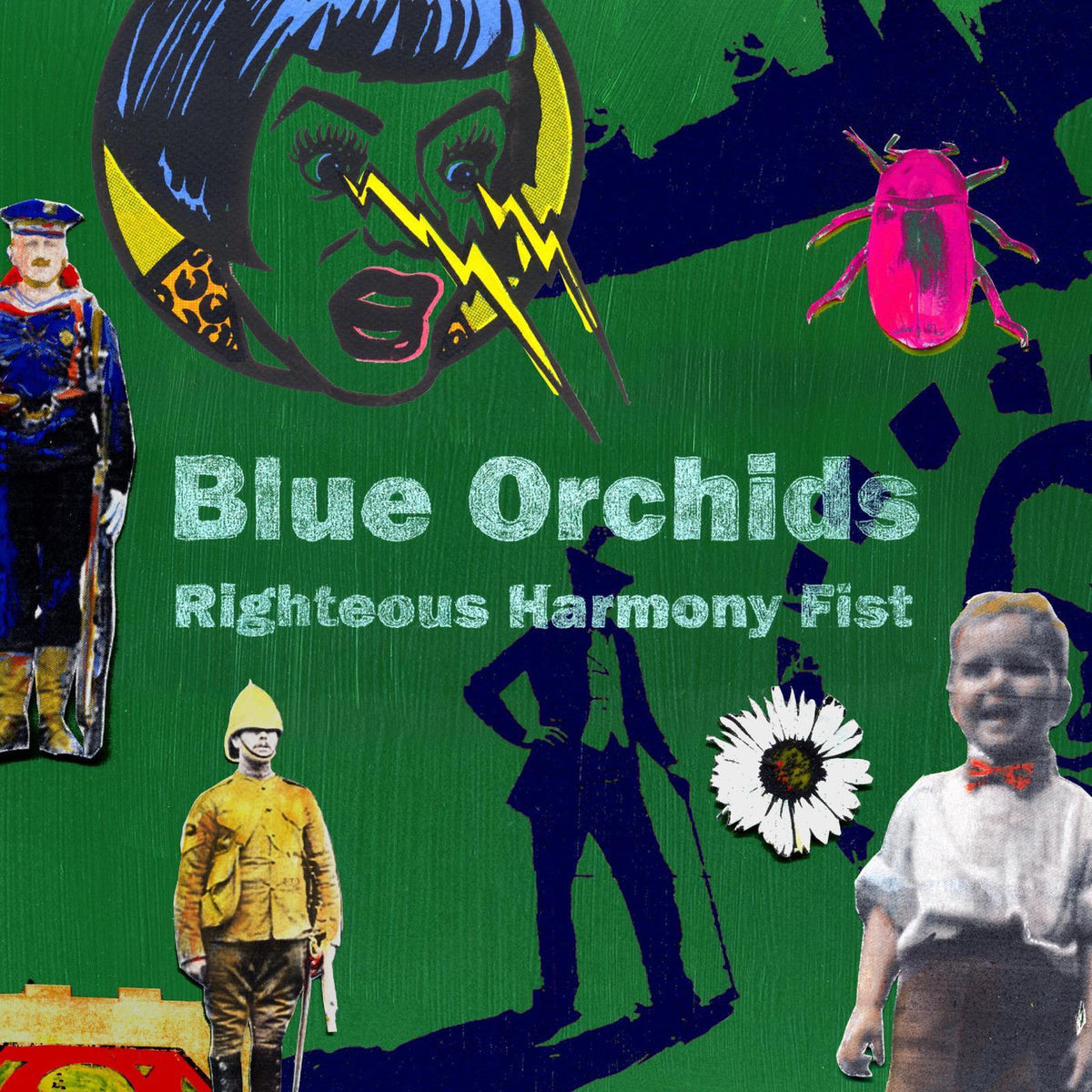 Blue Orchids – Righteous Harmony Fist vinyl record cover