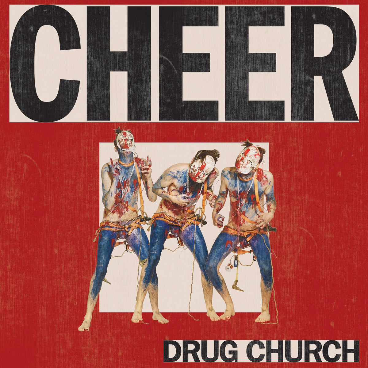 Drug Church – Cheer (Black Ice W/ White Splatter) vinyl record cover