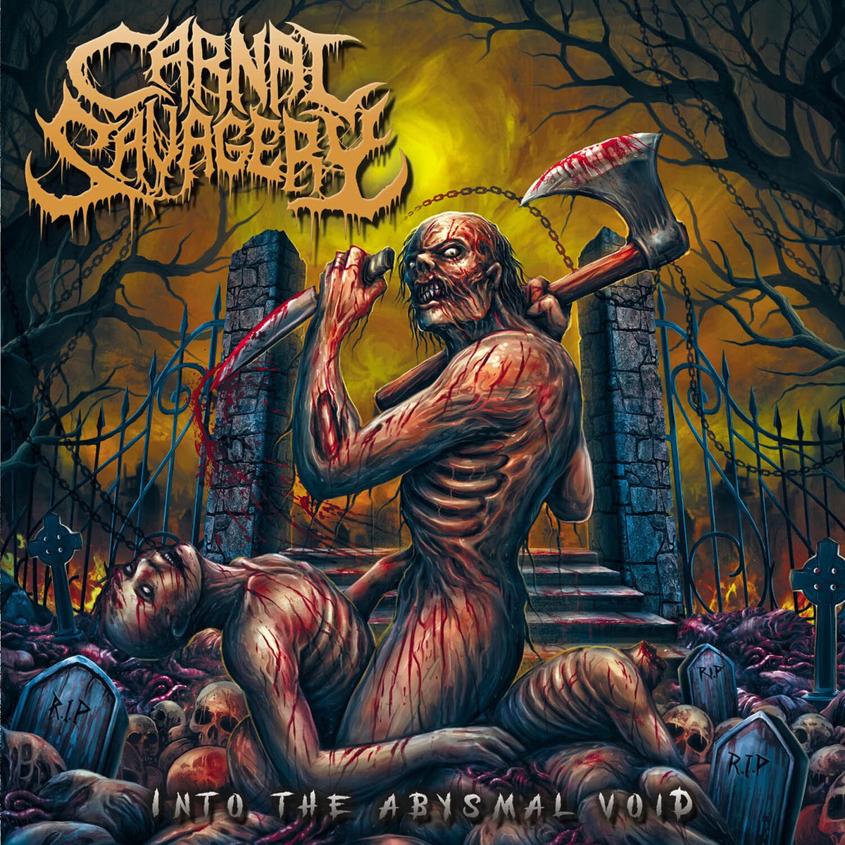Carnal Savagery – Into the Abysmal Void (Coloured Vinyl) vinyl record cover