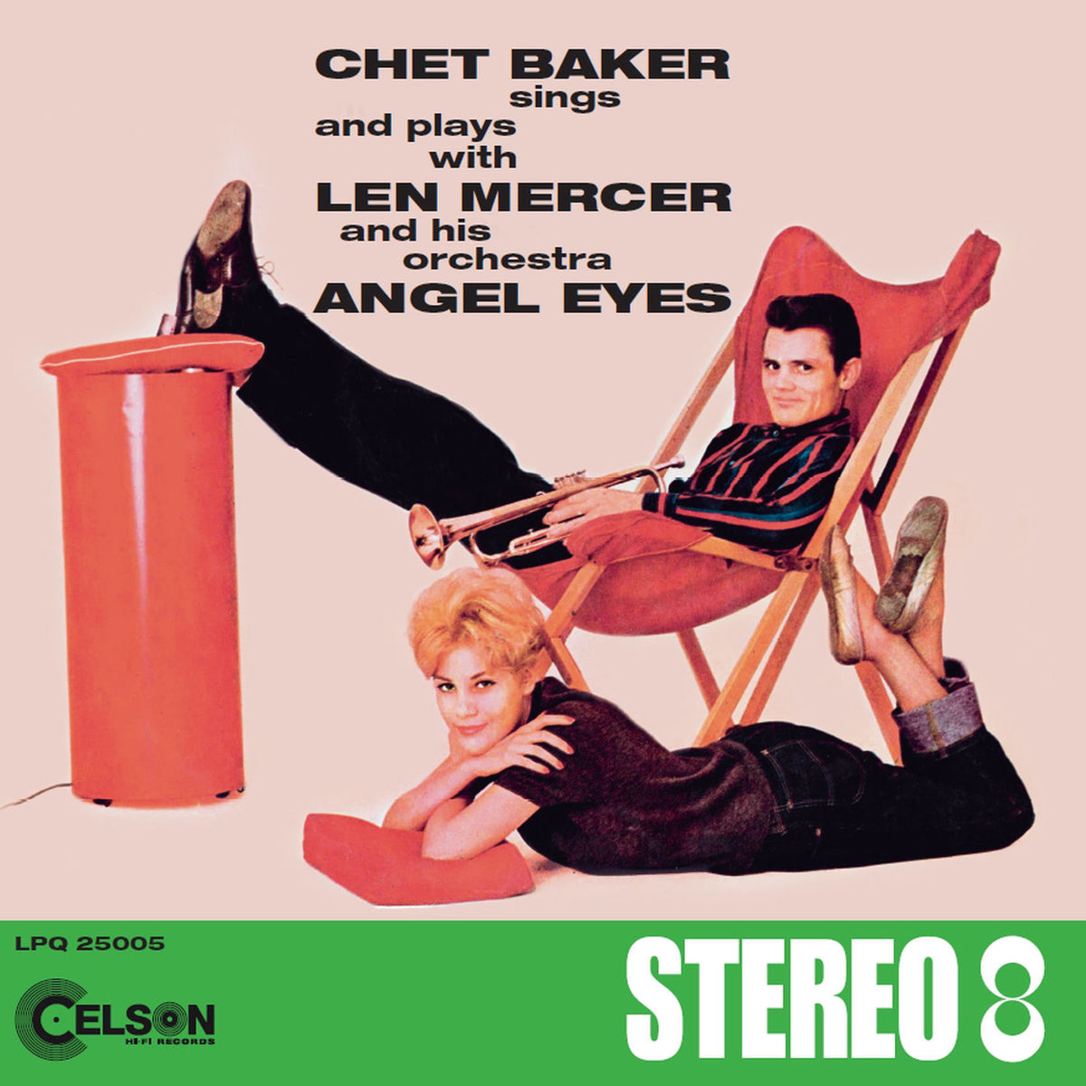 Chet Baker – Chet Baker Sings and Plays with Len Mercer and His Orchestra Angel Eyes vinyl cover