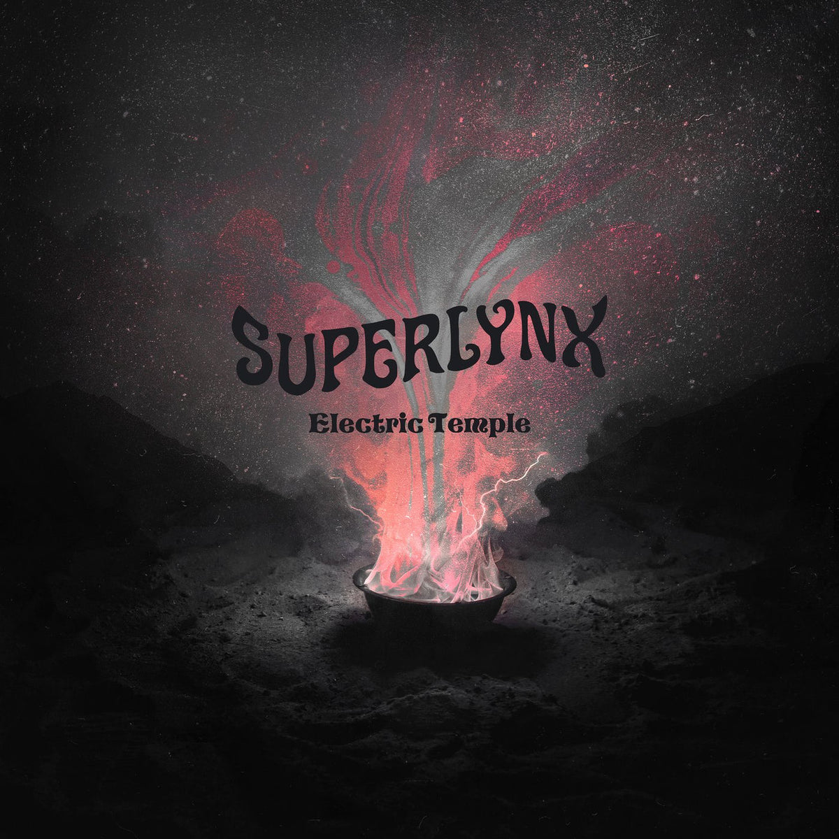 Superlynx – Electric Temple (BLACK/WHITE VINYL) vinyl record cover