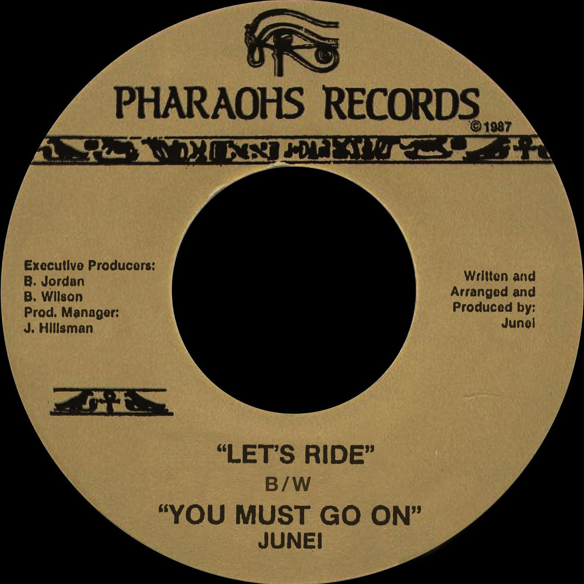 Junei' – Let's Ride b/w You Must Go On vinyl cover