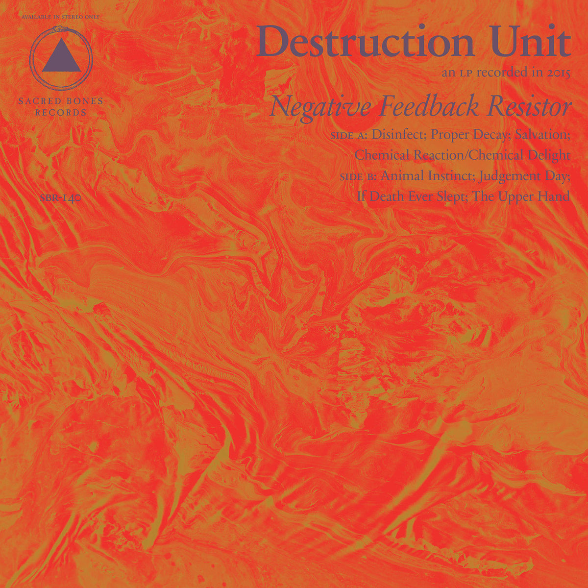 Destruction Unit – Negative Feedback Resistor vinyl record cover