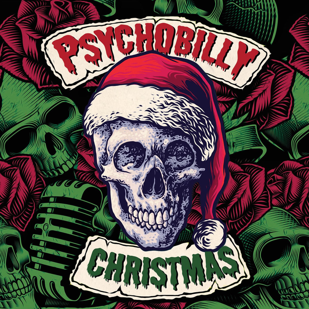 Various Artists – Psychobilly Christmas vinyl record cover