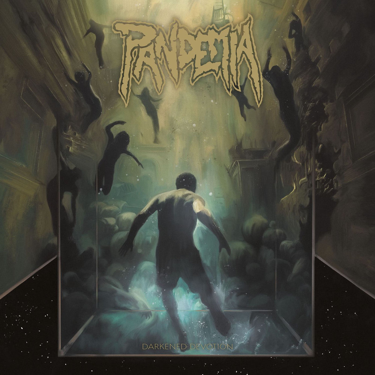 Pandemia – Darkened Devotion (CLEAR/GOLD SPLAT) vinyl record cover