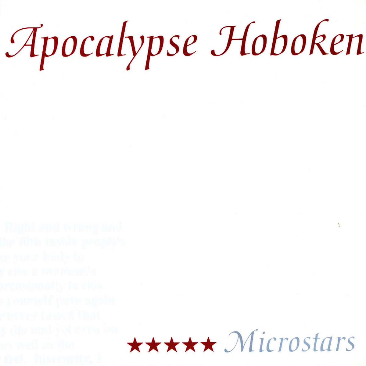 Apocalypse Hoboken – Microstars vinyl record cover