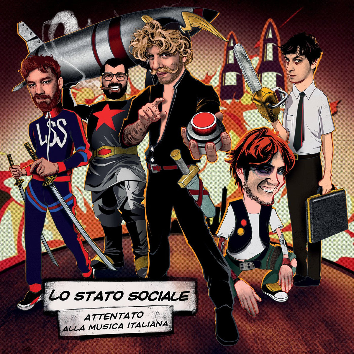 Lo Stato Sociale – Attentato Alla Musica Italiana vinyl record cover