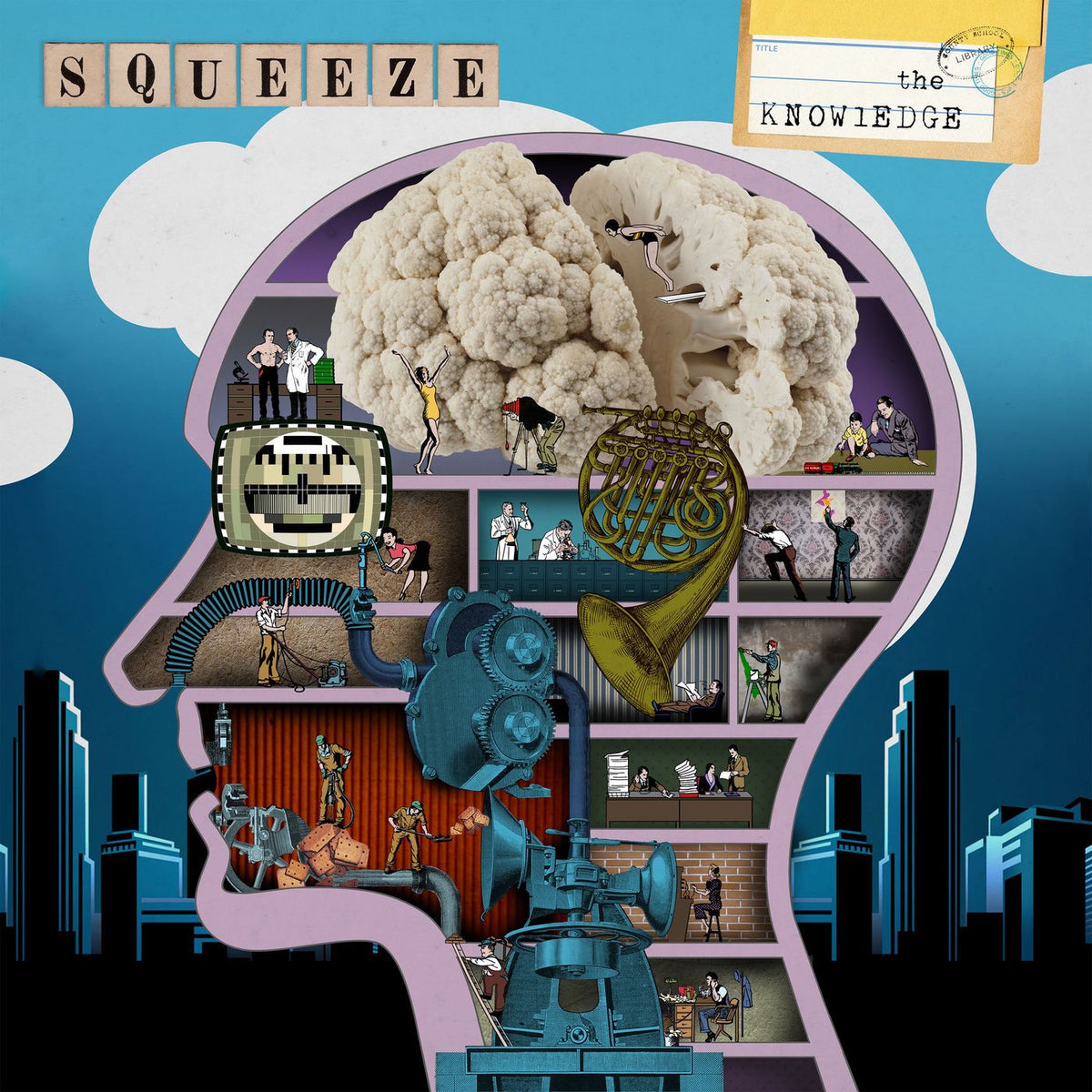 Squeeze – The Knowledge vinyl record cover