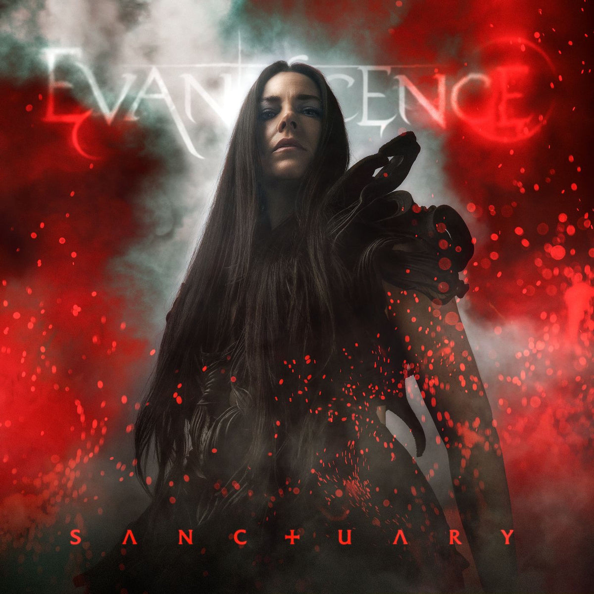 Evanescence – Sanctuary (Deep Purple & Black Marble Vinyl) (Indies) (Coloured Vinyl / 2LP) vinyl record cover