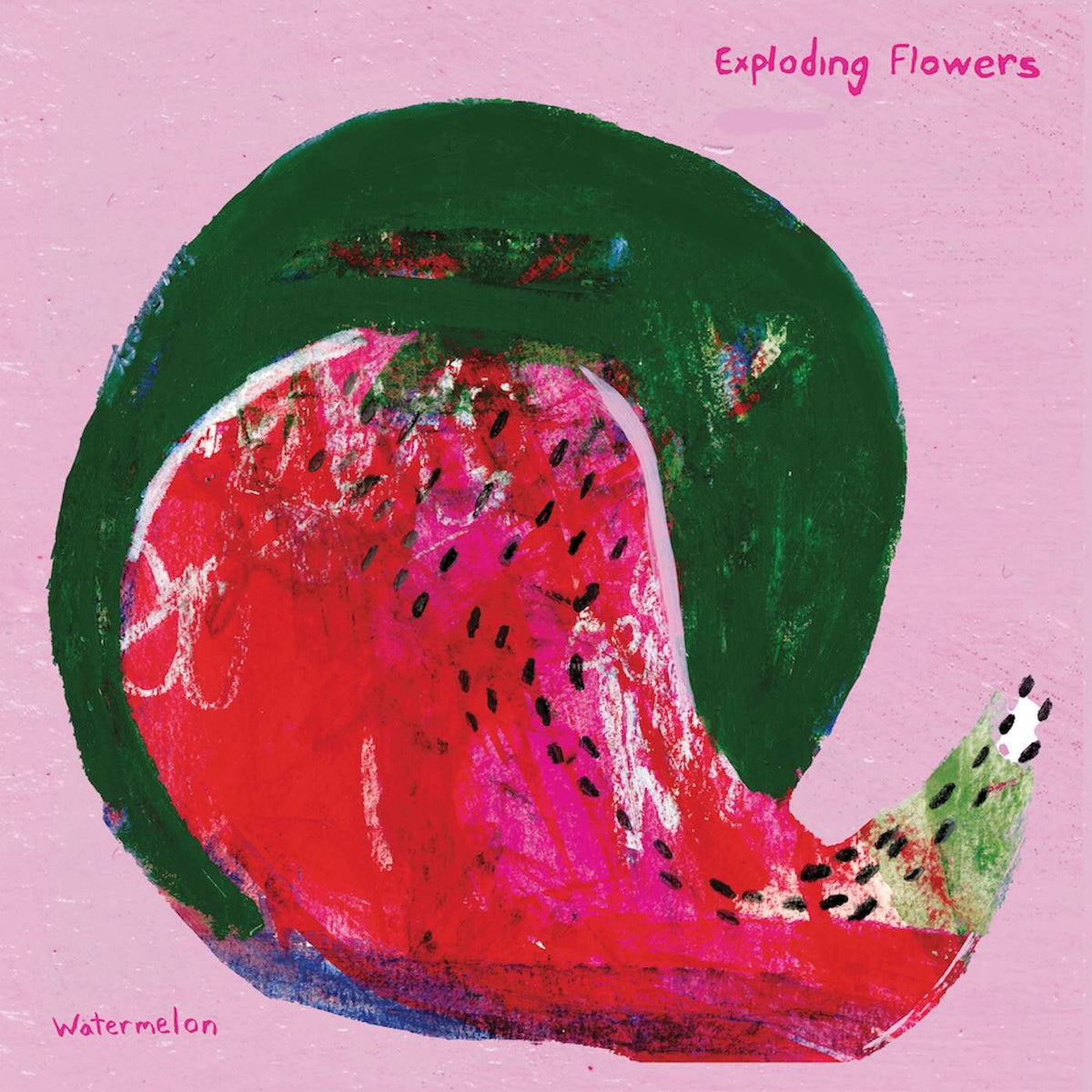 Exploding Flowers – Watermelon/Peacock vinyl record cover