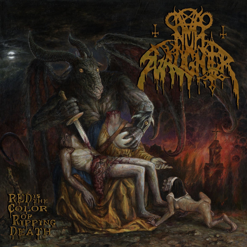 NunSlaughter – Red Is the Color of Ripping Death vinyl record cover