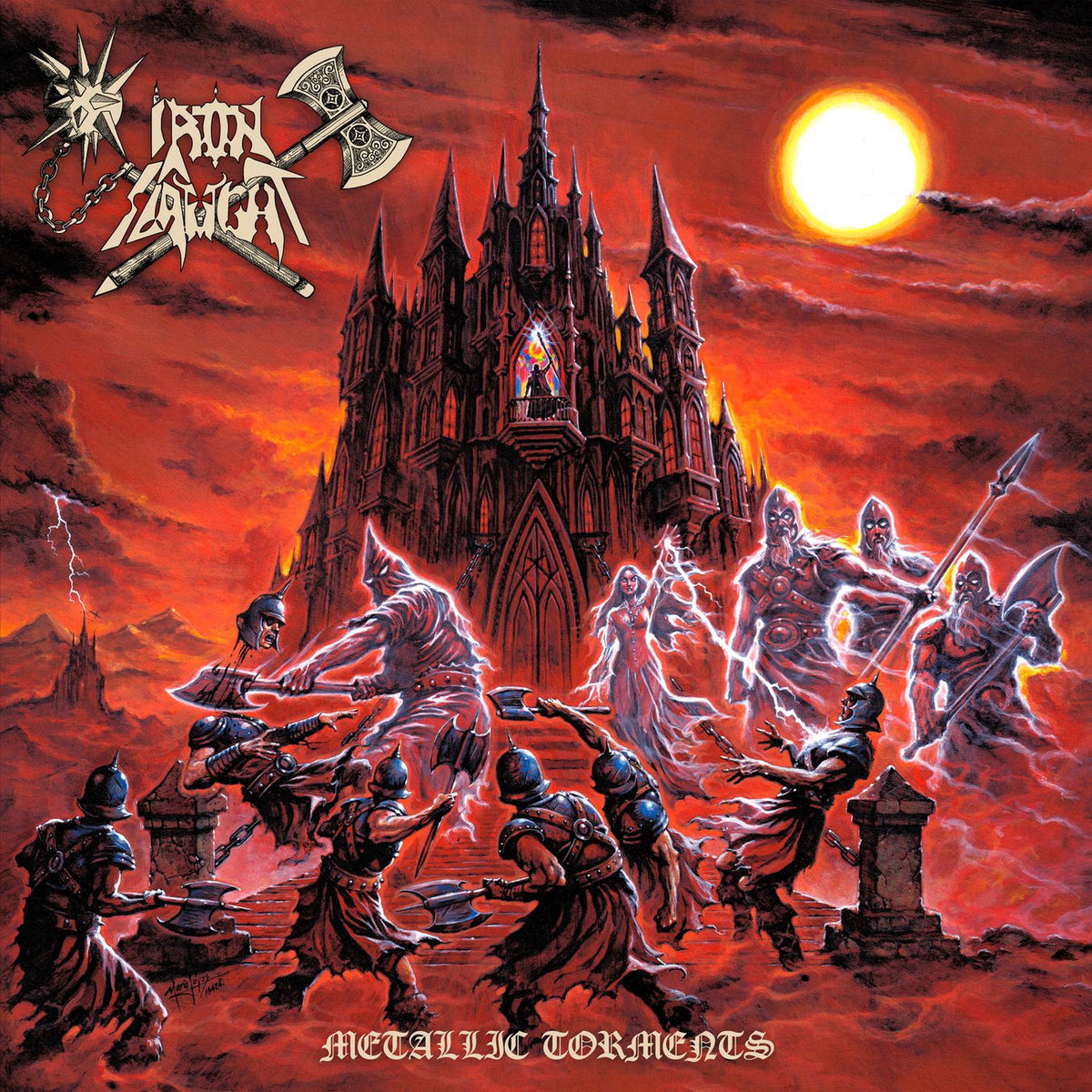 Iron Slaught – Metallic Torments vinyl record cover