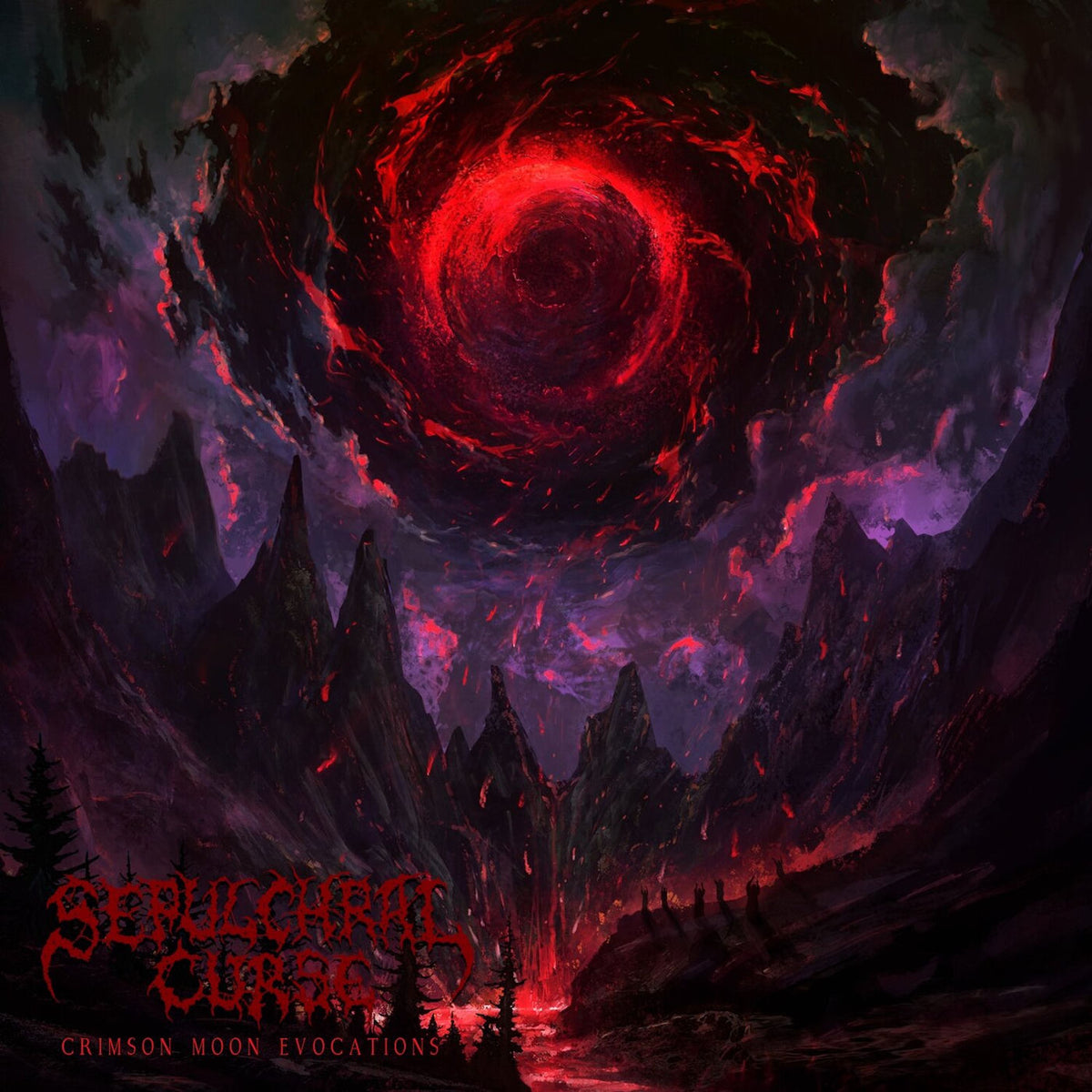 Sepulchral Curse – Crimson Moon Evocations vinyl record cover