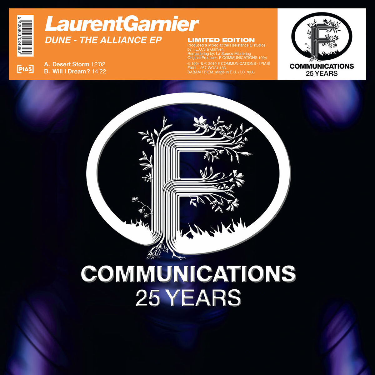 Laurent Garnier – Dune - The Alliance EP vinyl record cover