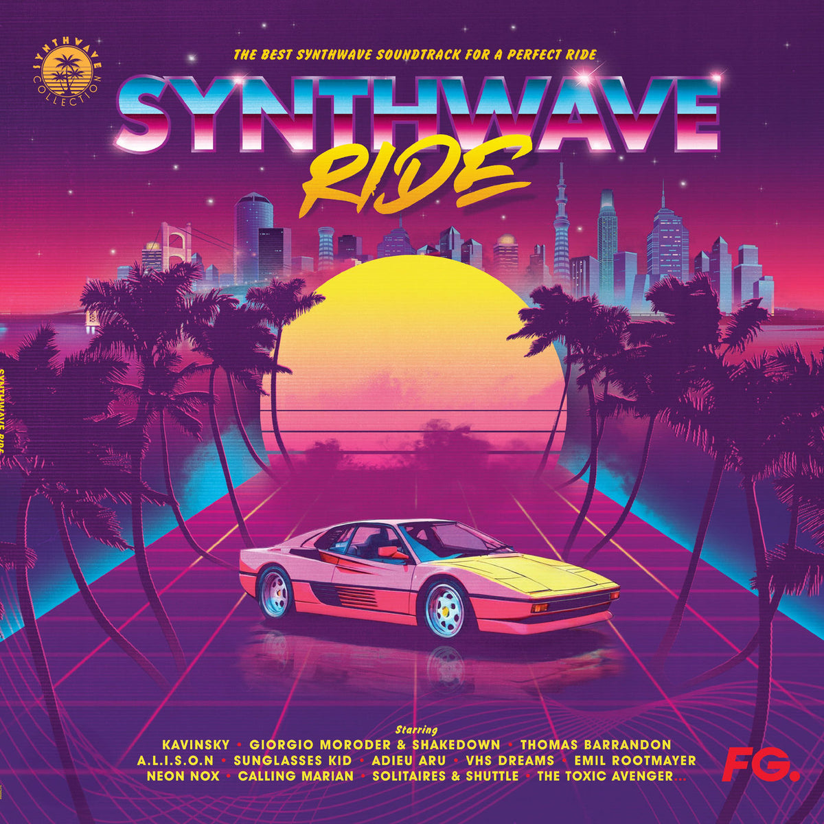 Various Artists – Synthwave Ride vinyl record cover