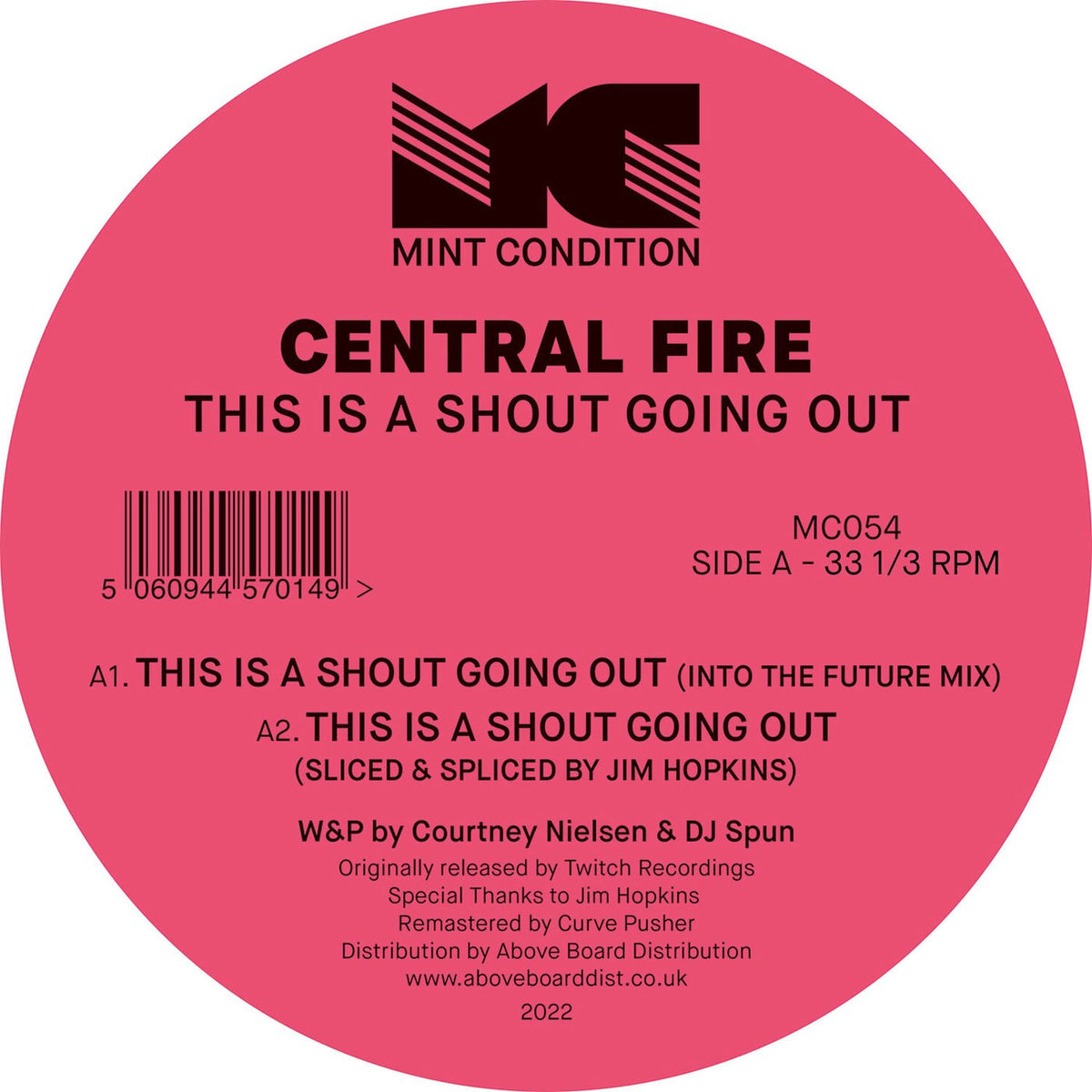 Central Fire – This Is A Shout Going Out vinyl record cover