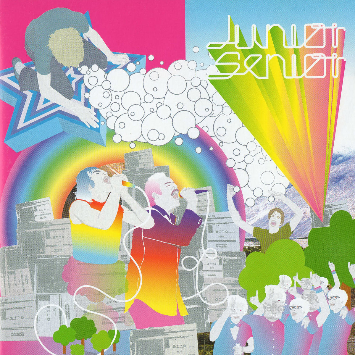 Junior Senior – D-d-don't Don't Stop the Beat vinyl record cover