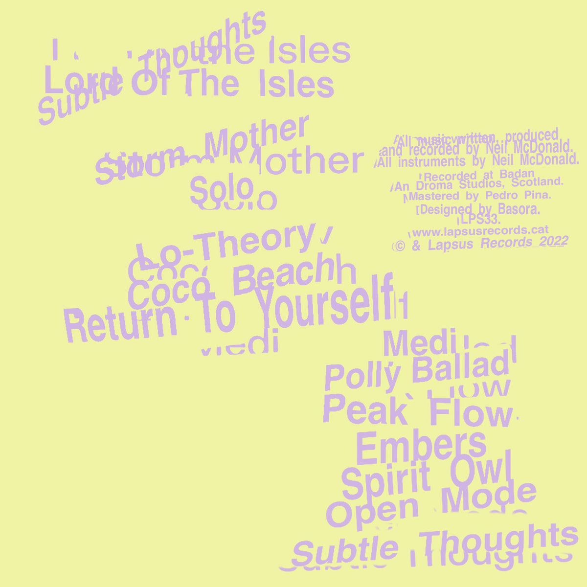 Lord Of The Isles – Subtle Thoughts (Splatter Vinyl) vinyl record cover